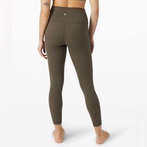 Lululemon Wunder Under High Rise Cropped Legging, Size 6 (Dark Olive)